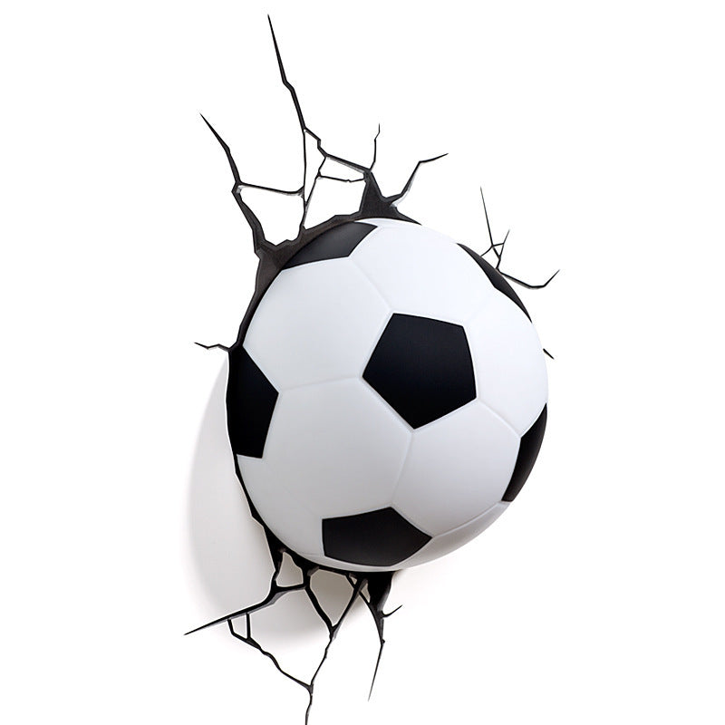 Sports Mini Football 3D Decorative Wall Lamp Children's Room Bedside Lamp