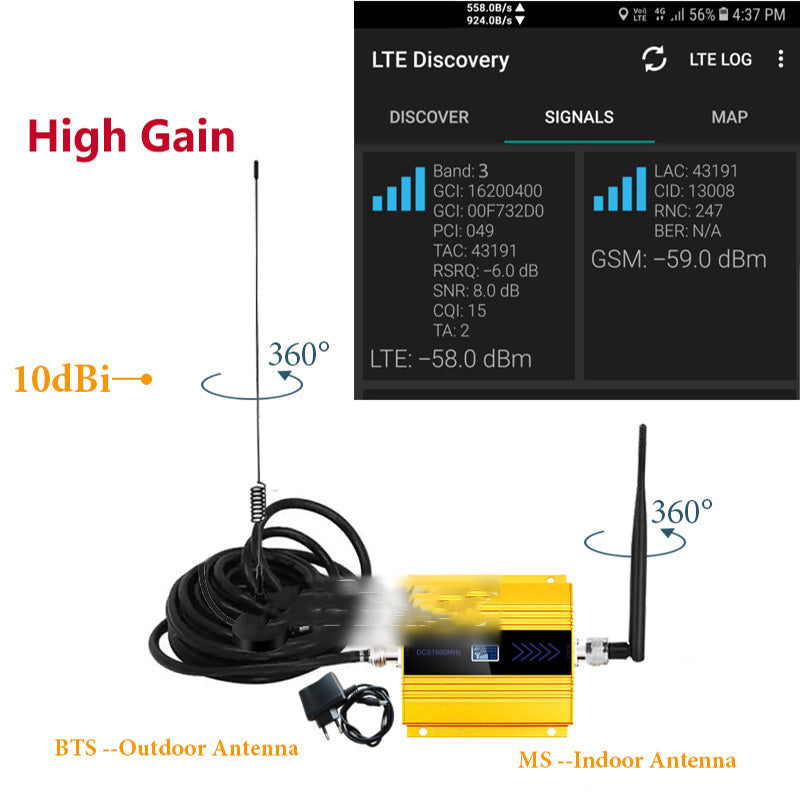 Golden Mobile Phone Signal Amplifier Booster