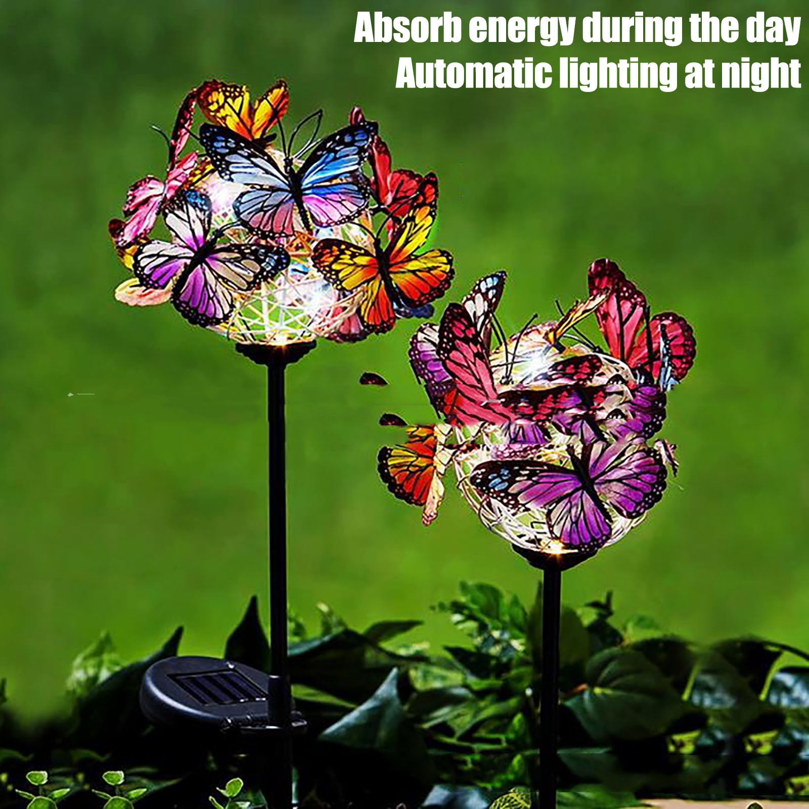 Waterproof Butterfly Shaped Solar Light, Outdoor Lighting, RGB, Durable